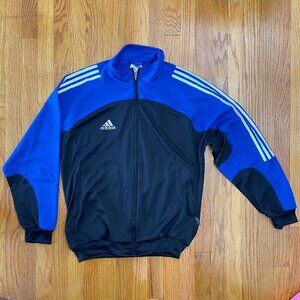 VTG adidas 3 Stripes Track Jacket Size Medium M Blue Black AAL001 Y2K